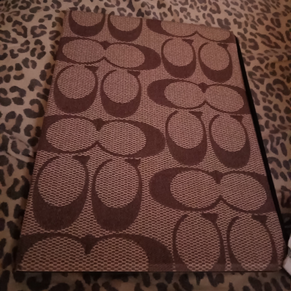 Coach Brown Patterned Notebook Cover